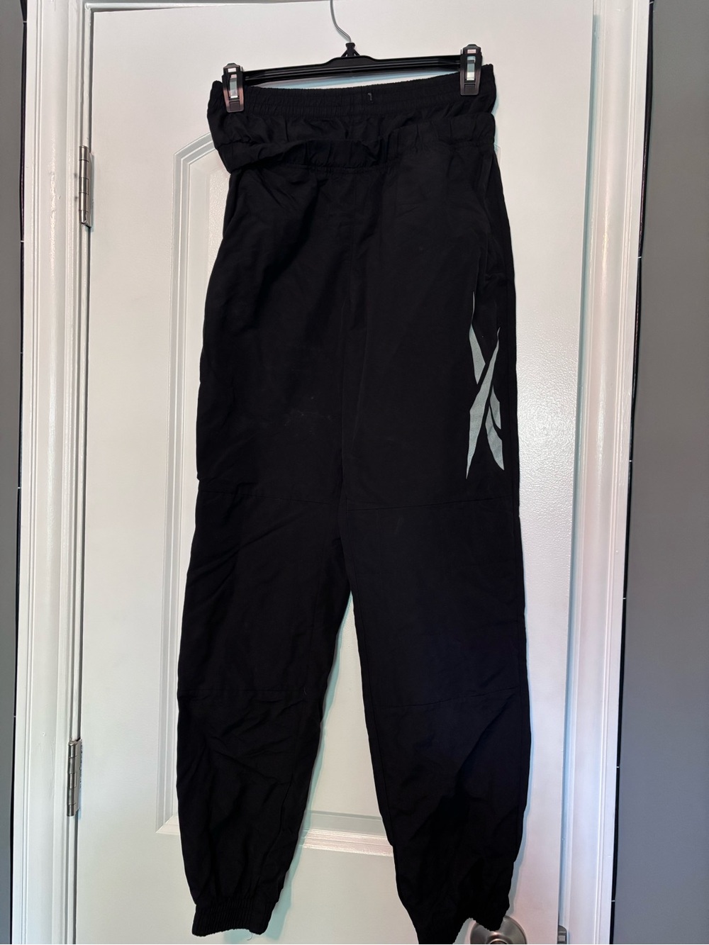 Reebok Black Athletic Joggers with Side Logo Size XS